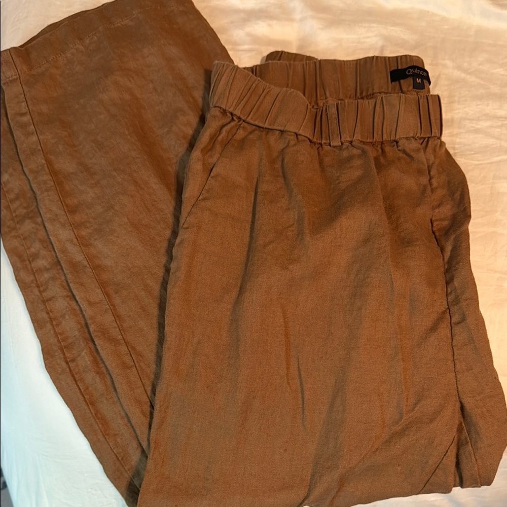 Quince Brown Linen Pants